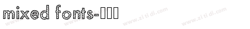 mixed fonts字体转换